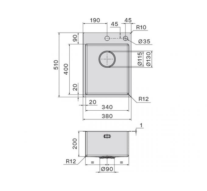 Мойка Falmec Garda 34