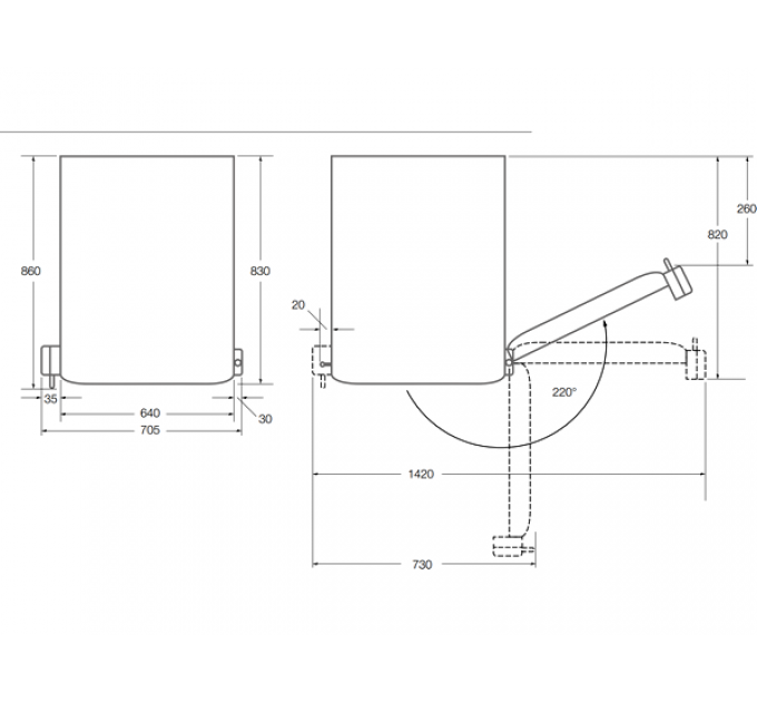 Холодильный шкаф для хранения шуб GRAUDE PK 70.0