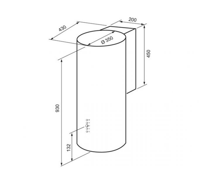 Вытяжка KRONA TINA 350 BLACK 3P