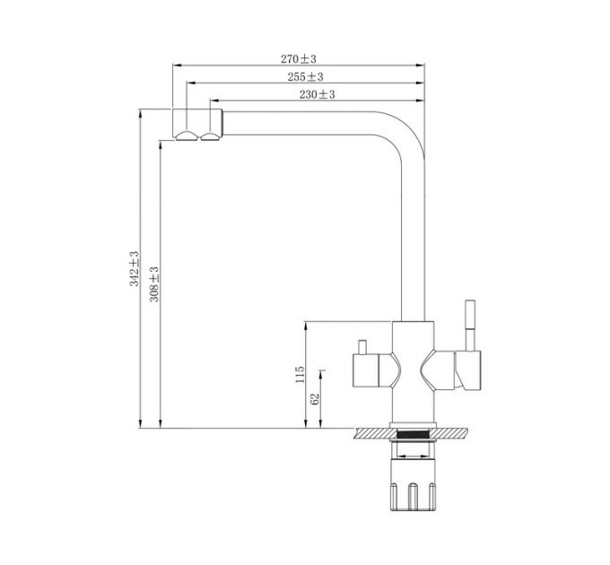 Смеситель Ukinox UM2197 - 26