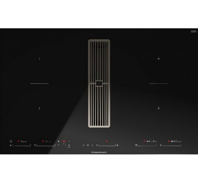 Варочная панель Kuppersbusch KMI 8590.0 SR Black Chrome индукционная с вытяжкой