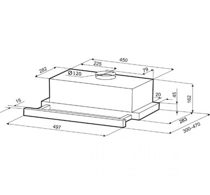 Вытяжка KRONA KAMILLA T 500 inox