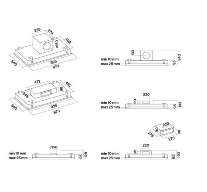 Вытяжка Falmec NUBE ISOLA 90 INOX