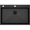 Мойка Paulmark Kroner-edge 75 PM777551-GM, вороненая сталь