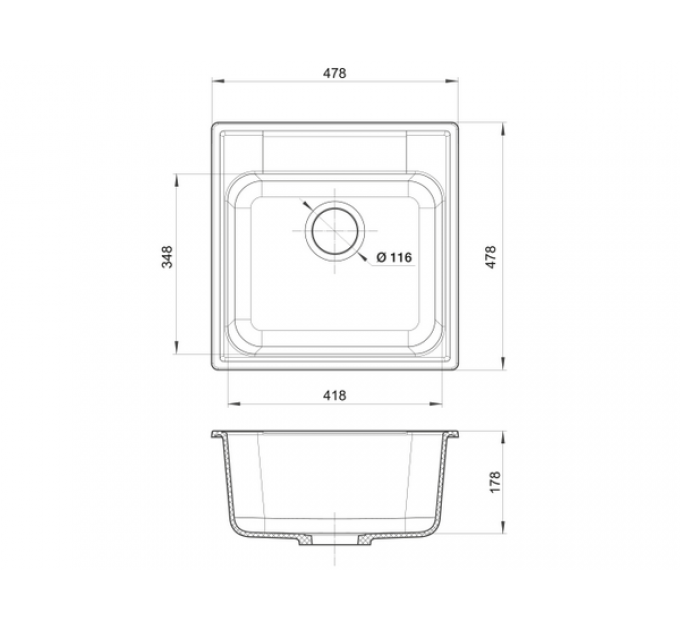 Мойка GRANFEST GF-Z48 песочный
