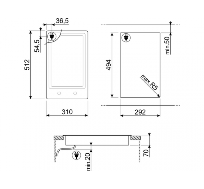 Гриль Tepan Yaki SMEG PGF30T-1 электрический