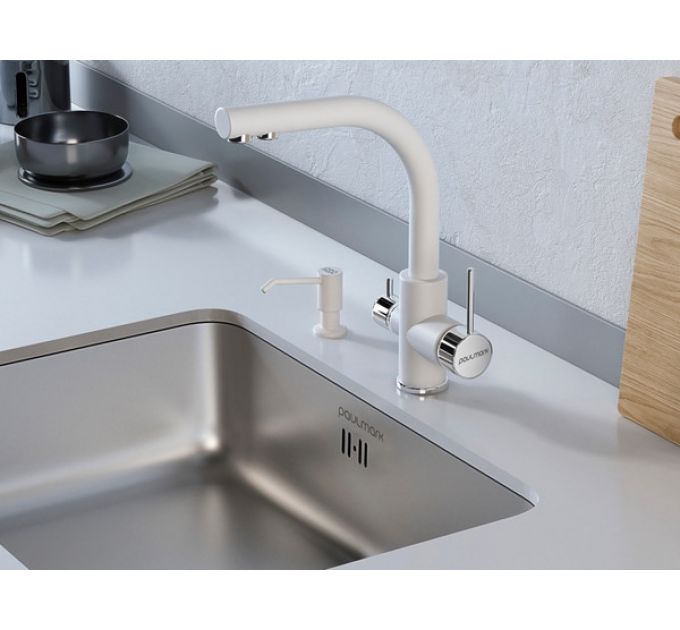 Смеситель Paulmark Essen Es213011-431, белый матовый