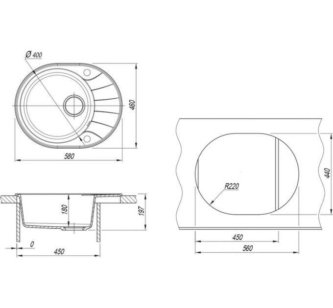 Мойка Dr.Gans Gelcoat Виола 580 терракота