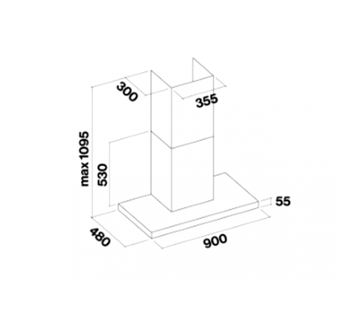 Вытяжка Falmec LUMINA NRS ISOLA WHITE 90