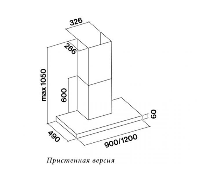 Вытяжка Falmec PLANE BLACK 90 (PLUS)