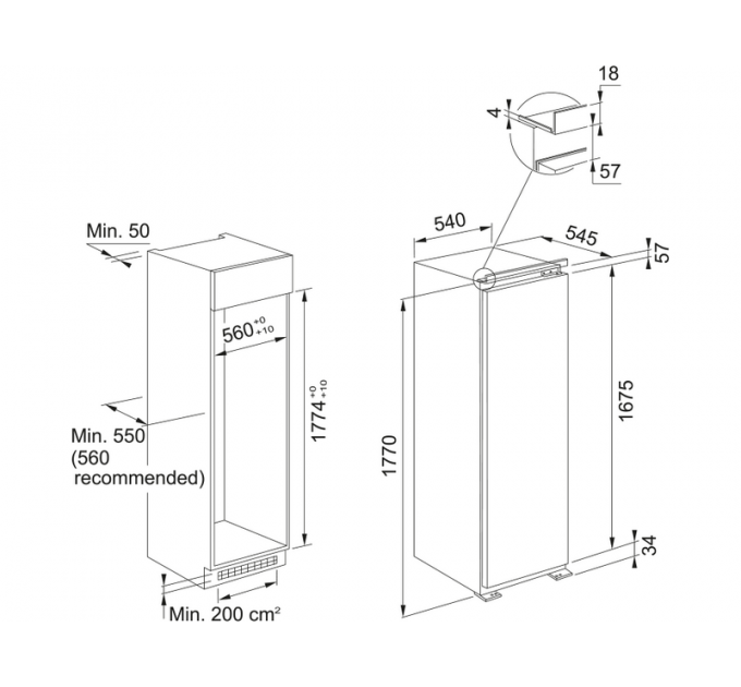 Морозильный шкаф Franke FSDF 330 NF NE E (118.0696.720) встраиваемый