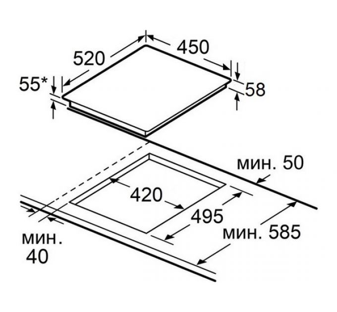 Варочная панель MAUNFELD AVI4534SSBK индукционная