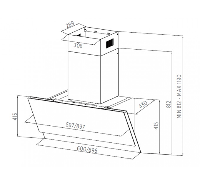 Вытяжка Midea MH60AN995GB