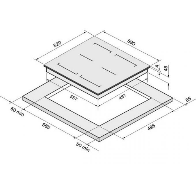 Варочная панель KRONA ONYX ih 60 BL индукционная