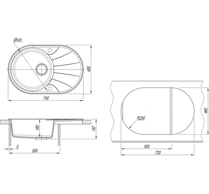 Мойка Dr.Gans Gelcoat Виола 740 серый