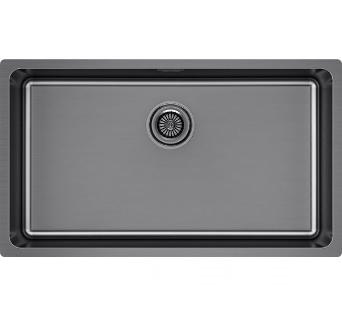 Мойка Paulmark Yuni 76 uni YU76-GM, вороненая сталь