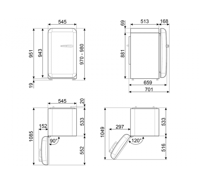 Холодильник SMEG FAB10LRD6