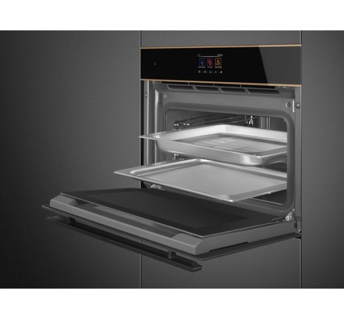 Духовой шкаф SMEG SO4604S4PNR компактный с паром