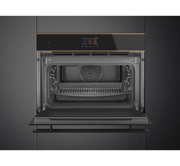 Духовой шкаф SMEG SO4604S4PNR компактный с паром