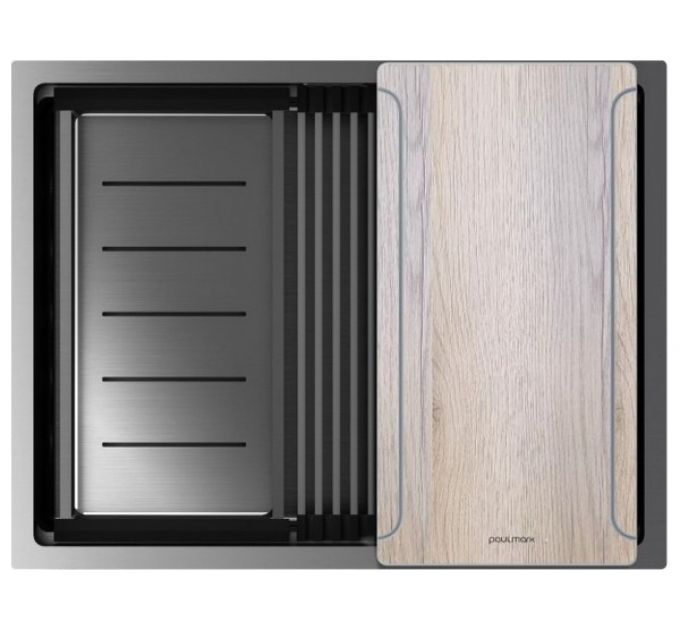Мойка Paulmark Next-multi sink 58 uni PM785845-GM, вороненая сталь