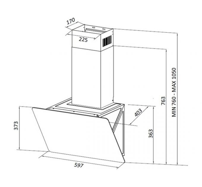 Вытяжка Midea MH60AN364GW