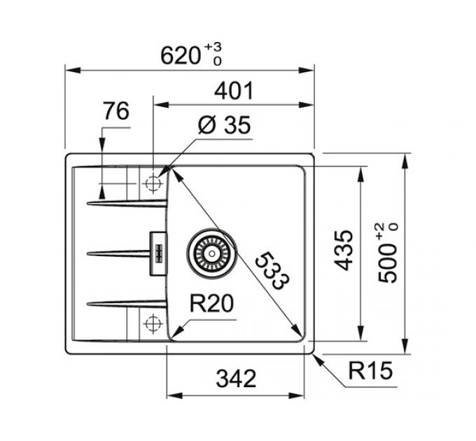 Мойка Franke CNG 611/211-62, белый (114.0639.676)