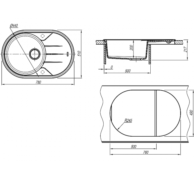Мойка Florentina Лотос 780 жасмин