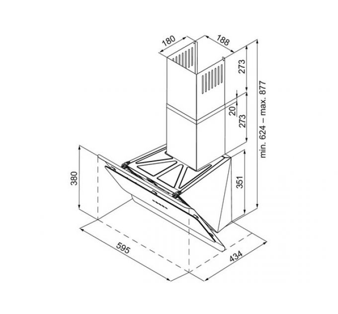 Вытяжка KRONA URAN 600 DN WHITE 4S
