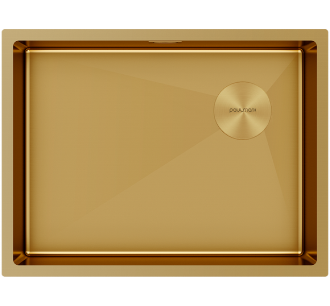 Мойка Paulmark Next-skew 58 uni PM885844-BG, брашированное золото