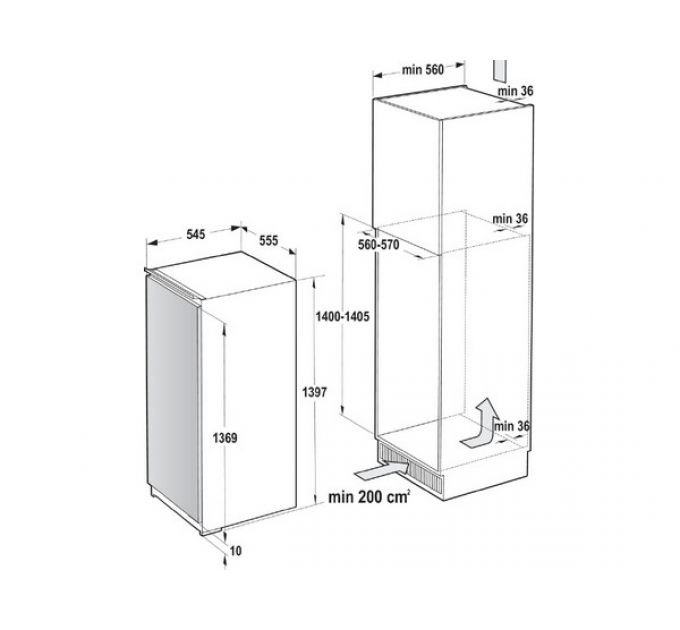 Холодильная камера ASKO R31442I встраиваемая