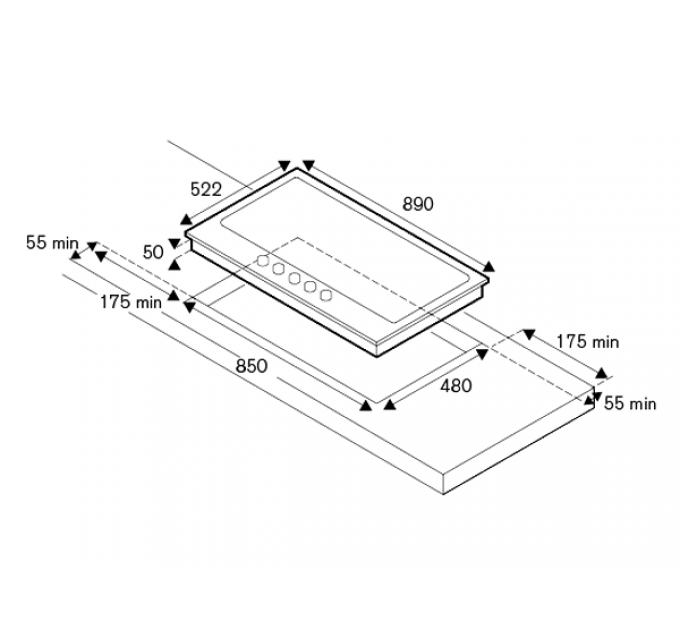 Варочная панель Bertazzoni P905LHERAC газовая