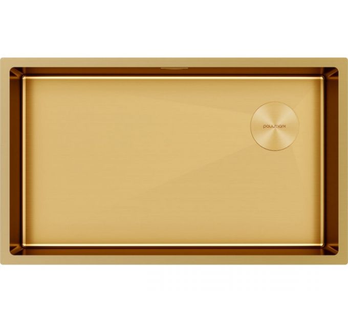 Мойка Paulmark Next-skew 74 uni PM887444-BG, брашированное золото