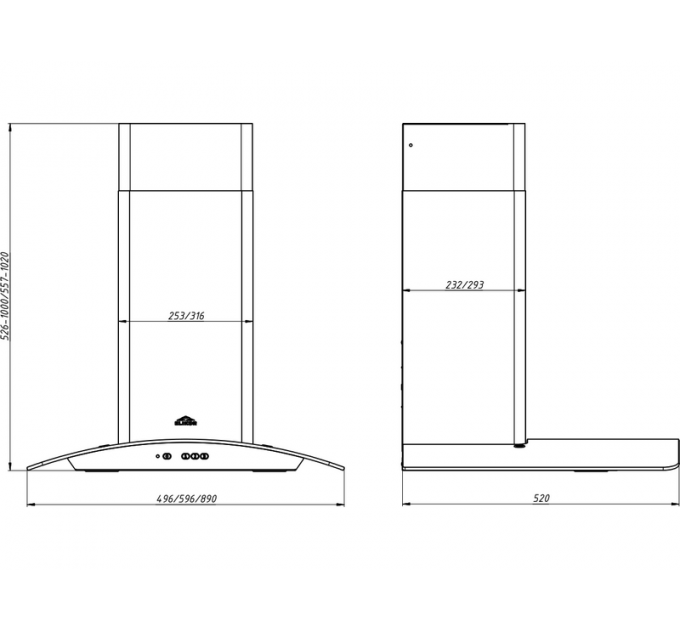 Вытяжка Elikor Аметист 60Н-430-К3Д нерж/тонир