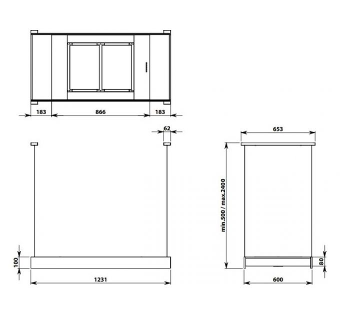 Вытяжка Falmec LIGHT 120 BLACK