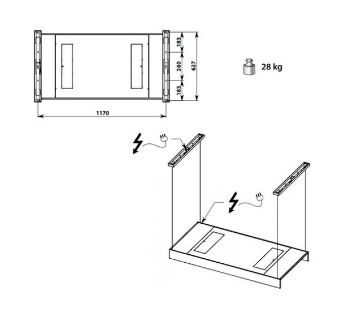 Вытяжка Falmec LIGHT 120 BLACK