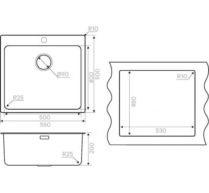 Мойка Kuchenstern HERD 60 нержавеющая сталь
