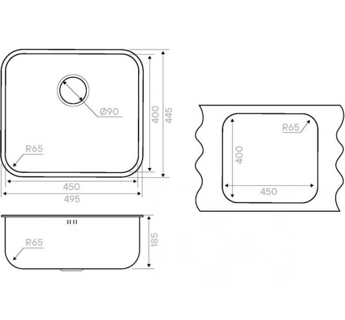 Мойка Kuchenstern RUND 50 нержавеющая сталь