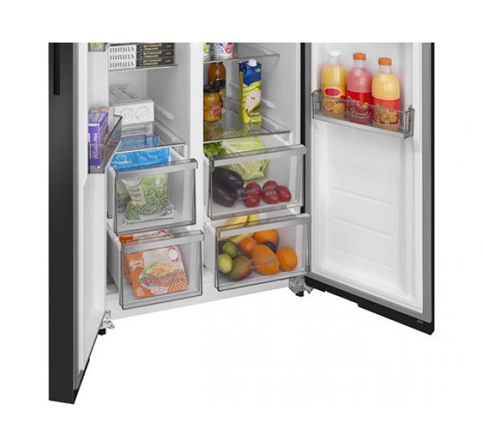Холодильник MEFERI MFR83BLACK IX TOTAL NO FROST SIDE BY SIDE COMFORT
