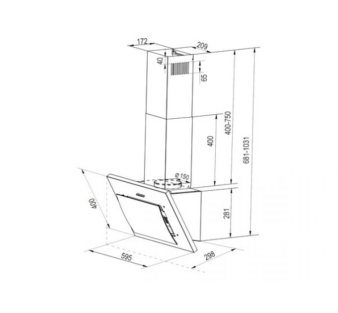 Вытяжка EXITEQ EX-1226 black