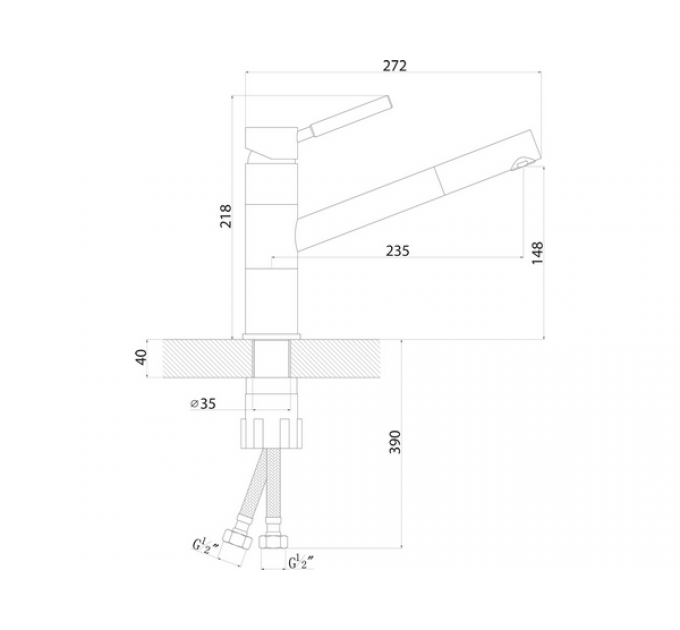 Смеситель Florentina Фита бежевый
