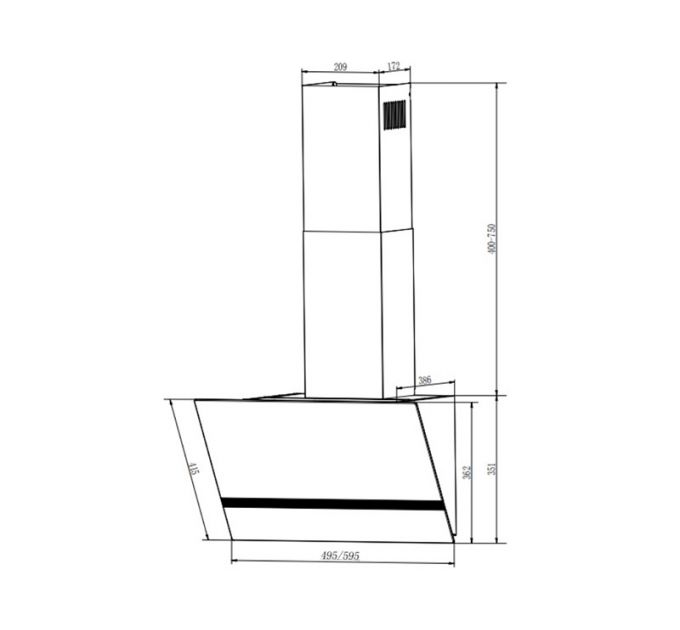 Вытяжка Elikor RISE 60 BK черный