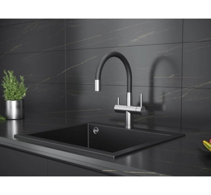 Смеситель Kuchenstern WURM-FE нержавеющая сталь