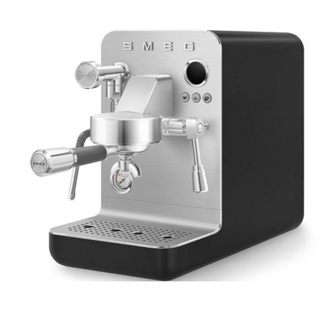 Кофемашина рожковая эспрессо SMEG EMC02BLMEU черный матовый