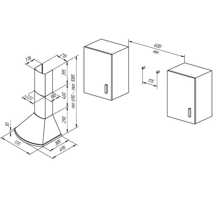 Вытяжка Kuppersberg BONA 60 B Bronze