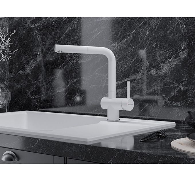 Смеситель Paulmark Dosse Do214418-WH (431), белый матовый