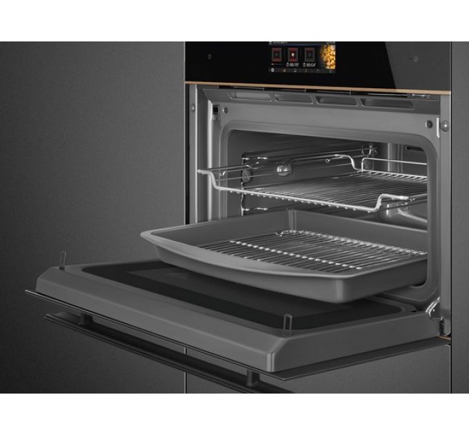 Духовой шкаф SMEG SO4606WAPNR компактный с паром и СВЧ