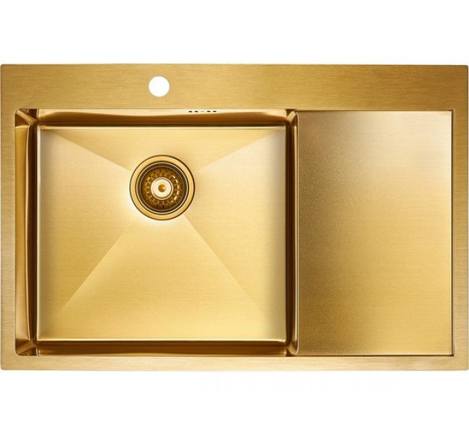 Мойка Paulmark Kroner 78F PM217851-BGL, брашированное золото