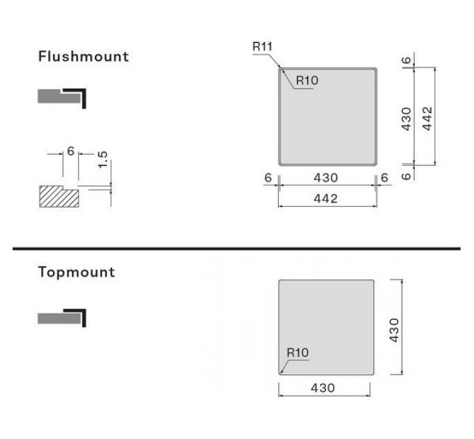 Мойка Falmec Como 40 (врезной монтаж)