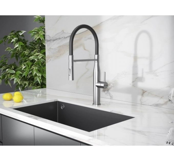 Смеситель Kuchenstern KERN-E нержавеющая сталь