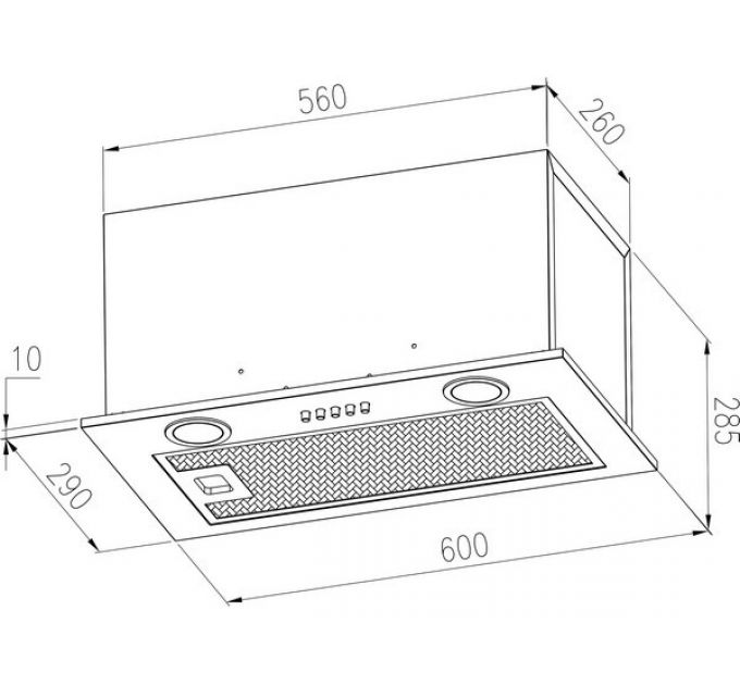 Вытяжка MEFERI INBOX60BK ULTRA